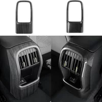 Carbon Fiber Rear Row Vent Cover Trim For Hyundai Kona SX2 2024 2025 2026 Accessories
