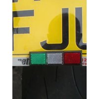 AliExpress YIEBA Universal Rear Reflector Stick On Number Plate For ATV Motorcycle Dirt Bike Scooter Quad Red Green Rectangle Reflective Plate