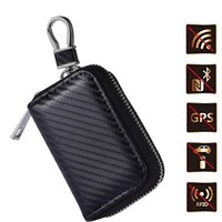 Car Key Signal Blocker Case Faraday Box Anti-Hacking Anti-Theft Key Fob RFID Signal Blocking Bag PU Leather Pouch Case Blocker