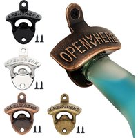 Party antique beer bottle opener zinc alloy wall opener kitchen bottle opener retro alloy wall opener screw