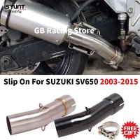 Motorcycle Exhaust Modified 51mm Muffler Moto Escape Moto Connecting Middle Link Pipe Slip On For SUZUKI SV650 SV 650 2003-2015