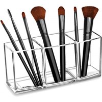 Clear Acrylic 3 Grid Makeup Box Organizer Storage Lipstick Nail Polish Display Stand Holder Cosmetic Jewelry Case Tools Box