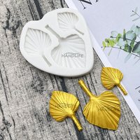 Palm Leaf Silicone Mold Fondant Cake Decorating Tools Sugarcraft Candy Clay Mold Cookie Cupcake Chocolate Baking Mold