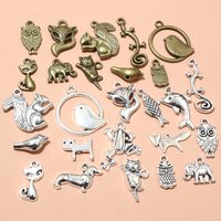 10-30pcs Cute Animal Pendant Charms Cat Dog Bird Owl DIY Jewelry Making Accessories Findings for Necklace Keychains