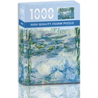Mini Jigsaw Puzzle 1000 Pieces for Adults Kids Water Lily Puzzles Toy Family Game Famous World Oil Painting Home Decoration
