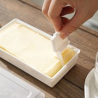 Refrigerator Fresh Keeping Box Breakfast Cheese Fresh-Keeping Box Portable Solid Butter Cutting Storage Box Kitchen Accessories