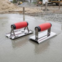 2pcs Concrete Tools , Hand Edger and Groover 3"*6", 1/2" radius,1/2" depth for Concrete Cement Finishig