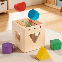Montessori Learning Shapes Geometric Solids Wooden Color Toy Sorting Toy Busy Board Matching Game Educational Game for Preschool