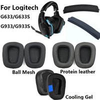 Ear pads for Logitech G633/G633S/G933/G933S/G533/G935/G635/G433 Headphones replacement ear covers Earmuffs Ear pillow headband