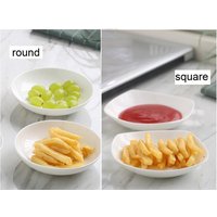 4pcs set,4inch, bone china nut dish, small dish for sauce and dipping, white ceramic sushi plates, crockery sushi plates, saucer