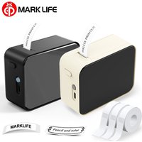 Marklife P15 Mini Thermal Label Printer Bluetooth Wireless Adhesive Sticker Labeling Machine DIY Barcode Tags ot 3PK Label Paper