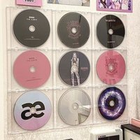 Kpop CD Storage Case Wall Mounted Transparent Acrylic Display Rack DVD Disc Dustproof Box Stepped Storage Box Collect Decoration