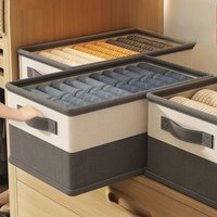 2pcs/set Non-Woven Fabric Storage Box - Foldable Clothes Organizer for Home Bedding & Wardrobe Clothing storage basket