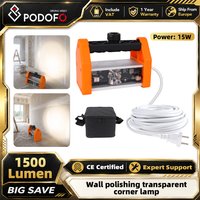 Lampa ścienna Podofo 1500 Lumen 155 ° Importowana szeroka lampa LED do polerowania ścian, przezroczysta lampa narożna, lampa inspekcyjna do ścian, narzędzie pomocnicze do polerowania lakieru.