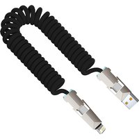 240W 4 IN 1 USB Type C Data Cable Car USB Spring PD Fast Charging Cable for iPhone 15 Samsung Xiaomi 14 Huawei Honor Data Wires
