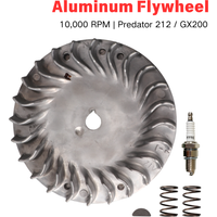 Aluminum Flywheel 10krpm 69730 69736 Set for Predator 212cc 196cc 224cc NonHemi Cast for Honda GX200,Lawn Mower Engine Parts