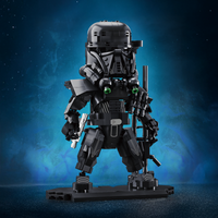 766PCS Shadow Reaper Soldier Building Blocks Warrior Figurines Model Bricks Desktop Ornament Sci-Fi Movie Fan Toy Holiday Gifts