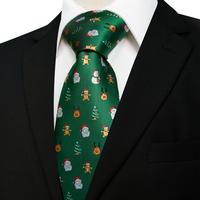 EASTEPIC 8 cm Merry Christmas Green Red Blue Black Neckties for Men Festive Season Xmas Gift Snowman Reindeer Kriss Kringle