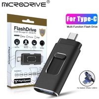 USB Flash Drives 4 in 1 type c Compatible iPhone/iOS/Apple/iPad/Android & PC 256GB Lightning OTG Jump Drive 3.0 USB Memory Stick