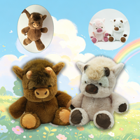 TreasuringU New Cute West Highland Calf Plush Doll Running Little Cattle Plush Toy Cartoon Cow Soft Plushie Birthday Gifts