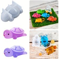 Cute Little Sea Turtle Silicone Mold DIY Epoxy Resin Casting Mould 3D Animal Crystal UV Glue Making Molds Mini Tabletop Ornament