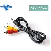 60cm 3.5mm Jack Plug Male To 3 RCA Adapter 3.5 To RCA Male Audio Video AV Cable Wire Cord High Quality