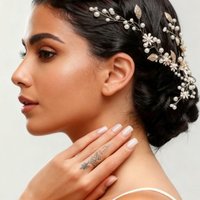 Newest Fashion Handmade Blossom Headpiece Wedding Pearls Headbands Bridal Jewelry Hair Accessories for Women Hairstyle
