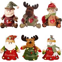 Cute Christmas Gift Bags 2026 Santa Claus Elk Snowman Reusable Christmas Gift Bag for Apples Candy Fabric Storage Bags Xmas Gift