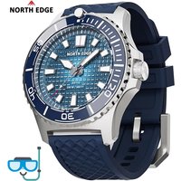 NORTH EDGE 2026 NEW ABYSS Solar Powered Dive Quartz Luxury Watch 200M Waterproof Dive Sports Watches 316L Steel 180+ Day Power image 4