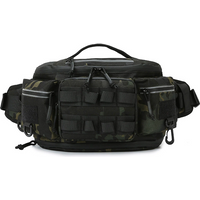 AliExpress scione Men's Fishing Lure Waist Bag Chest Backpack Molle Sports Fanny Pack Outdoor Hiking Running Cycling Rig Pouch Multi-pockets Bag