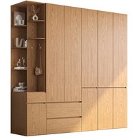 Light Luxury Wardrobes Mid-style Bedroom Storage One-door Wardrobes Ceiling Segmented Home Furniture Шкафы Для Одежды ZY40YG