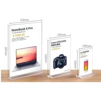 2pcs A5 Double Side Acrylic Menu Sign Holder Display Stand Advertising Poster Label Sign Holder Frame Board