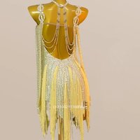 Fringe Latin Dance Dress Spaghetti Strap Performance Costume For Adult Kids Professional Competition Tango Salsa Cha Cha Ballroo