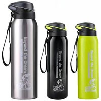 500ML Stainless Steel Vacuum Insulated Bicycle Water Bottle with Straw, Double Walled Cycling thermos mug for outdoor sports.