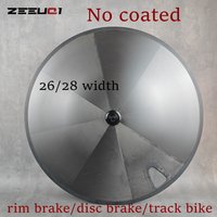 700C Full Carbon Closed Wheel Fixed Gear Track Bike Rim Disc Brake Wheelset 26/28mm Tubeless No Coated TT Bicycle Disc Wheels