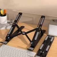 Adjustable Plastic Desktop Laptop Riser Stand Heat Sink Base Bracket Foldable Desktop Monitor Support Stand for Cooling