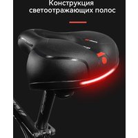 AliExpress NONE Hollow Breathable Bicycle Saddle Men Women MTB Road Bike Saddle Shock Absorbing Comfortable Big Butt Bike Seat Safety Warning