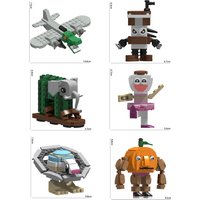6pcs/set Tung Tung Tung Sahur And Tralalero Tralala Shark Series Building Blocks Brainrot Bricks DIY Toys For Boy Christmas Gift