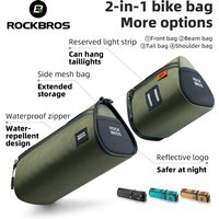 ROCKBROS Bicycle Tube Bag Waterproof 2-in-1 Multifunction Bag Set 2L Capacity Waterproof Front Bag Saddle Bag Bike Accessories