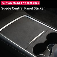 Suede Central Control Panel Sticker for Tesla Model 3 Y Model 3 Highland Model Y Juniper Console Protector Cover Car Accessories