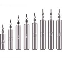 Fishing Lure Weights Drop Shot Cylinder Sinkers 10pcs Long Cast Anti Snag Lead for Angling Gear