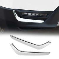 For Honda CR-V CRV 2017 2018 2019 Stainless Chrome Front Fog Lights Lamp Garnish Decoration Cover Trim