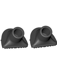 2pcs Golf Bag Leg Feet Attachable Stand Feet For Golf Bag Durable Black Rubber Golf Bag Feet Attachment Golf Players Bags Stan