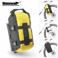 Rhinowalk Bicycle Front Fork Bag 6.5L Waterproof Bikepacking Bag With Mounting Base Travel Luggage Cycling Bike Accessories
