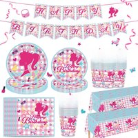 20pcs Rose Red Party Cutlery Set Disposable Plates Tissues Cups Birthday Parties Party Decorations Scene Decoration