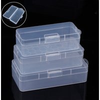 Z. Nail Art Storage Box Nail Parts Organizer Clear Cuboid Plastic Container Packaging Case For Nail Brush File Manicure Tools