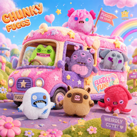 Original Fuggler Chunky Fuggs 15 Inch Oddly Shaped Cute Monsters Plush Toys Octopus Elephant Capybara Stuff Kids Birthday Gifts