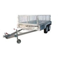 Disc Brake Car Trailer Galvanized Tandem Box Trailer 8*5 with Mesh Cage