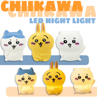 Cute Chiikawa Anime LED Night Light Hachiware Usagi Rabbit Lamp Bedroom Desktop Decor Birthday Gift for anyone Best Gift Toy