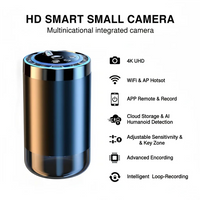 4K UHD WiFi Camera with Starlight Ambient Light Remote Viewing Nanny Cam 1000mAh Battery Motion Detection Cameras for Home Car